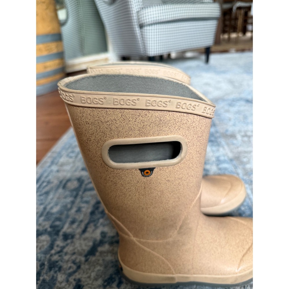 Bogs Kids Rain Boot Glitter Waterproof Rubber Boots Gold Size 1 Youth 72399-689 - Picture 2 of 7